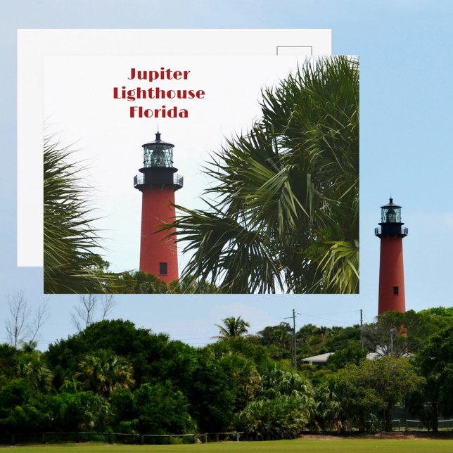 Jupiter fyr Florida Fotografisk Vykort (Skapare uppladdad)