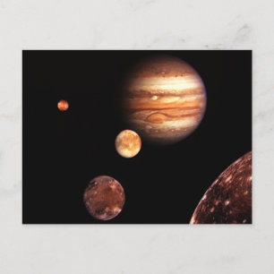 Jupiter Galilean Måne Astronomy & Science Gifts Vykort