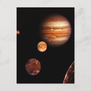Jupiter Galilean Satellites NASA Vykort