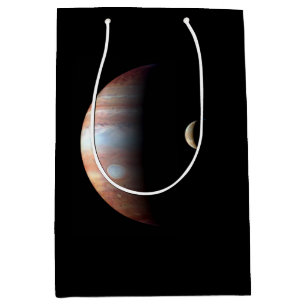 Jupiter Gas Giant Planet & Io Galilean Måne