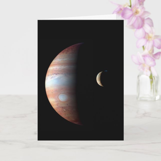 Jupiter Gas Giant Planet & Io Galilean Måne Kort (Orkide)
