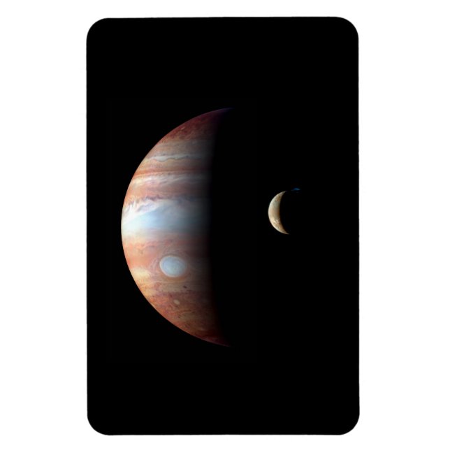 Jupiter Gas Giant Planet & Io Galilean Måne Magnet (Vertikal)