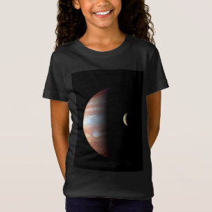 Jupiter Gas Giant Planet & Io Galilean Måne T Shirt
