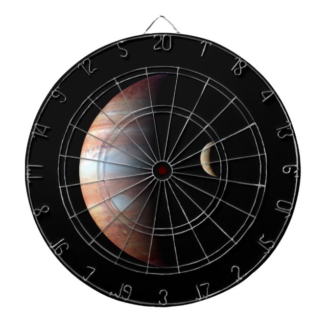 Jupiter Gasjätteplanet & Io Galileisk måne Darttavla (Framsidan)