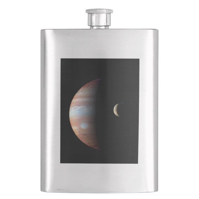Jupiter Gasjätteplanet & Io Galileisk måne Fickplunta (Framsidan)