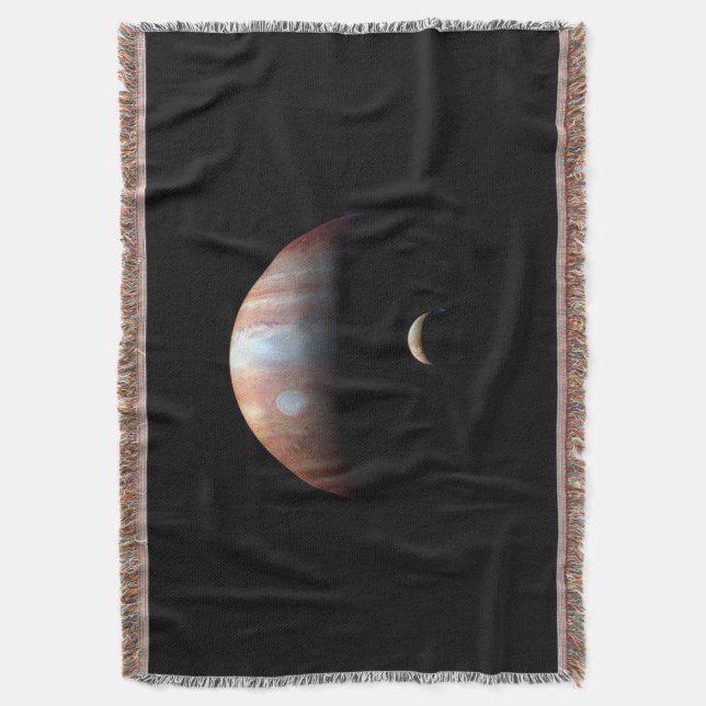Jupiter Gasjätteplanet & Io Galileisk måne Filt (Framsidan Vertikal)