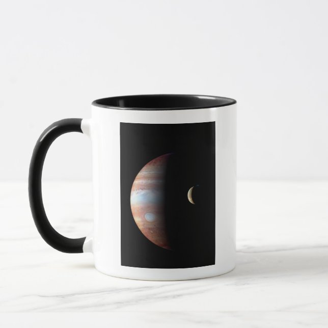 Jupiter Gasjätteplanet & Io Galileisk måne Mugg (Vänster)