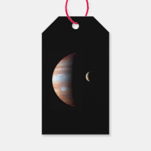 Jupiter Gasjätteplanet & Io Galileisk måne Presentetikett