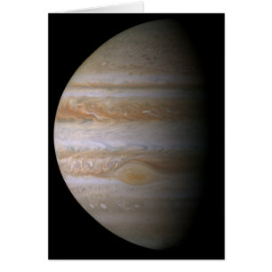 Jupiter Gasjätteplanet & Io Galileiska månen Hälsningskort