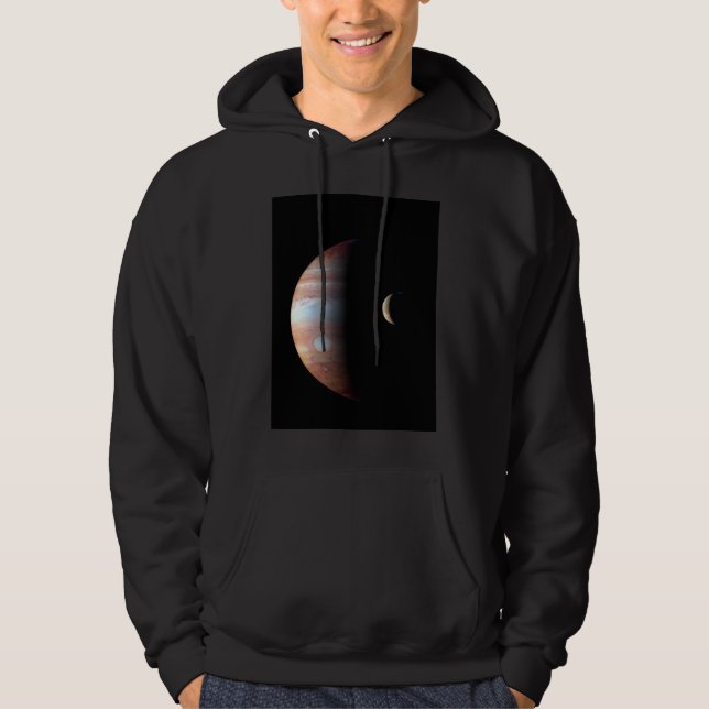 Jupiter Gasjätteplanet & Io Galileiska månen Hoodie (Framsida)
