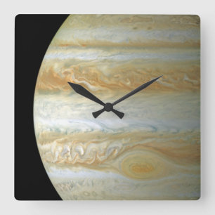 Jupiter Hemisphere Fyrkantig Klocka