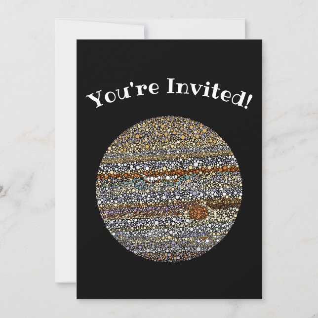 Jupiter i prickar inbjudningar (Framsida)