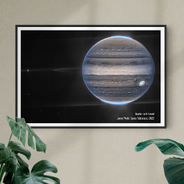 Jupiter in Infrarod, James Webb Space Telescope Poster