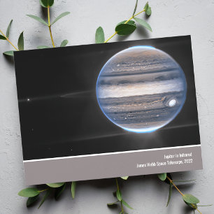 Jupiter in Infrarod, James Webb Space Telescope Vykort