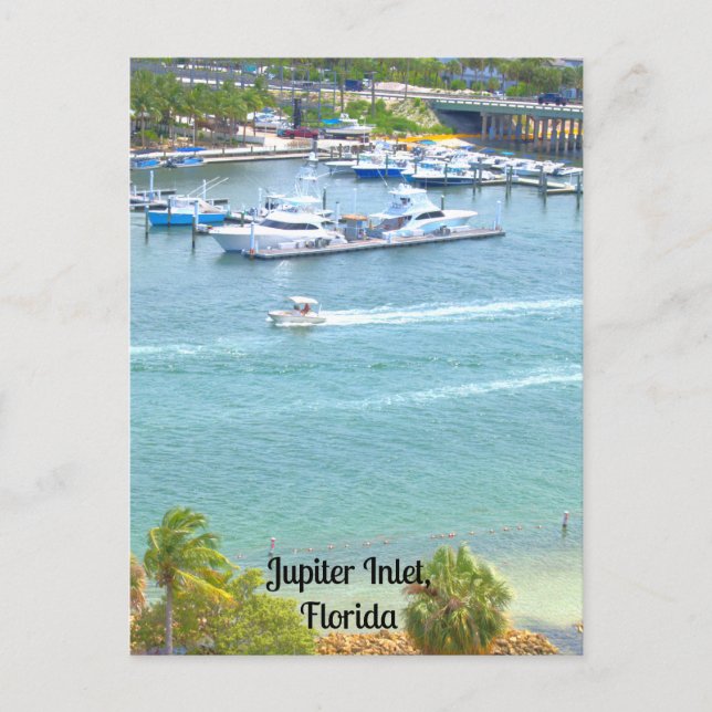 Jupiter Inlet, Florida på vykort (Framsida)