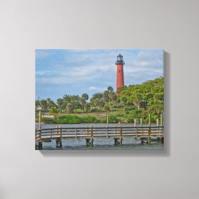 Jupiter Inlet Lighthouse Canvastryck (Framsida)