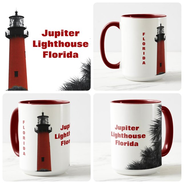 Jupiter Inlet Lighthouse Florida Photographic Mugg (Skapare uppladdad)
