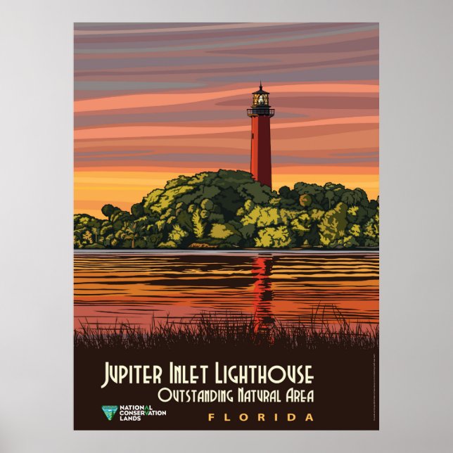 Jupiter Inlet Lighthouse Florida Poster (Framsidan)