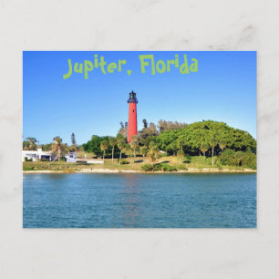 Jupiter Inlet Lighthouse i Jupiter, Florida Vykort