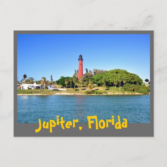 Jupiter Inlet Lighthouse i Jupiter, Florida Vykort (Framsida)