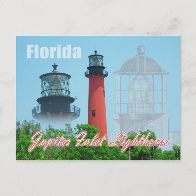 Jupiter Inlet Lighthouse & Museum, Florida Vykort (Framsida)