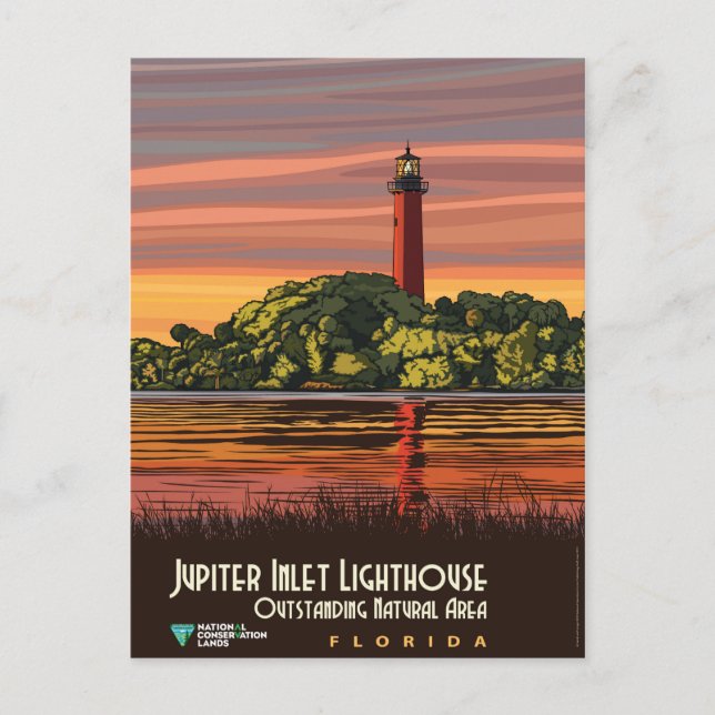 Jupiter Inlet Lighthouse Vykort (Framsida)