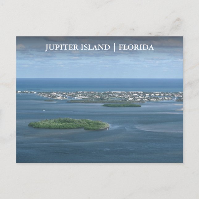 Jupiter Island Florida Arial View Vykort (Framsida)