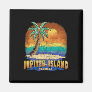 Jupiter Island Florida Vintage Distress Souvenir Magnet