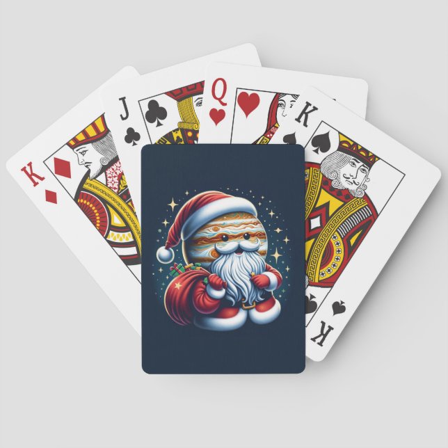 Jupiter Jolly Old St. Nick Tomte Astrologi Casinokort (Baksidan)