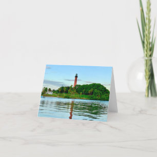 Jupiter Lighthouse-anteckningskort Tack Kort
