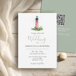 Jupiter Lighthouse Beach Wedding i Florida Inbjudningar