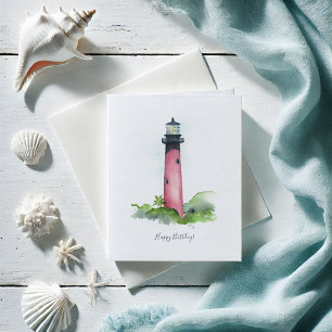 Jupiter Lighthouse Birthday Card Helgkort