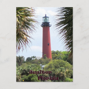 Jupiter Lighthouse genom Handflatan Vykort