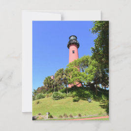 Jupiter Lighthouse i Jupiter Florida på en Julkort