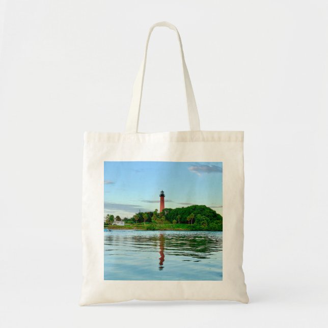Jupiter Lighthouse Tote Bag Tygkasse (Framsidan)