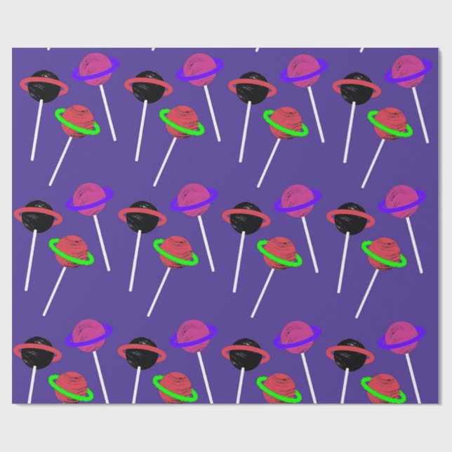 Jupiter Lollipop Wrapping Papper Presentpapper (Platt)