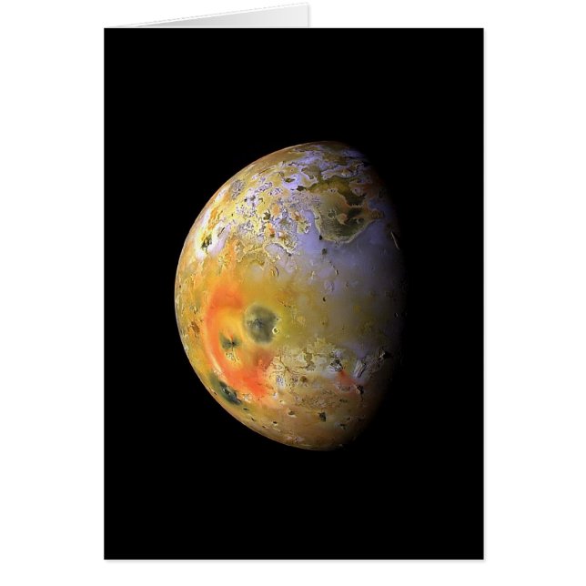 Jupiter måne Lo NASA Hälsningskort (Framsidan)