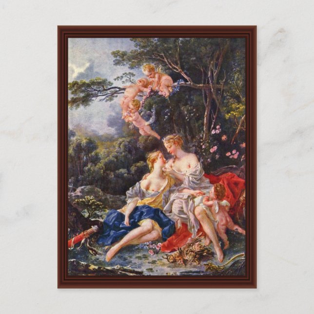 Jupiter och Callisto av François Boucher Vykort (Framsida)