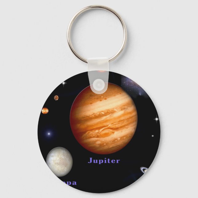 Jupiter och Europa Nyckelring (Framsida)