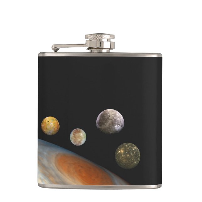 Jupiter och Fyra Måne Galileo Satellites Fickplunta (Framsidan)