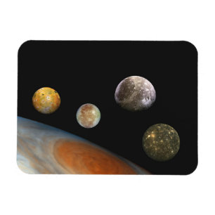 Jupiter och Fyra Måne Galileo Satellites Magnet