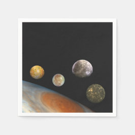 Jupiter och Fyra Måne Galileo Satellites Pappersservett