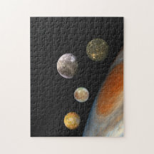 Jupiter och Fyra Måne Galileo Satellites