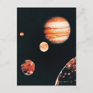 Jupiter och Galilean Satellites Vykort