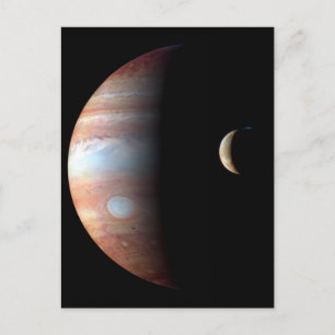 Jupiter och halvmåne vykort