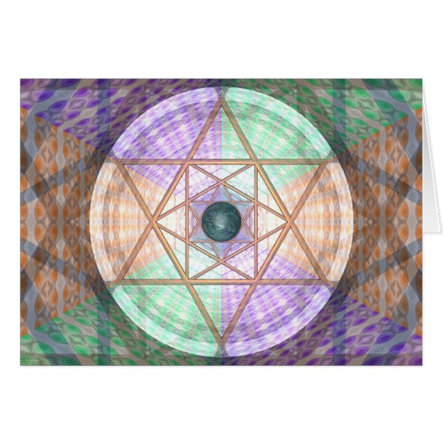 Jupiter och jord per Martineau (kort) Hälsningskort (Framsidan Horizontal)