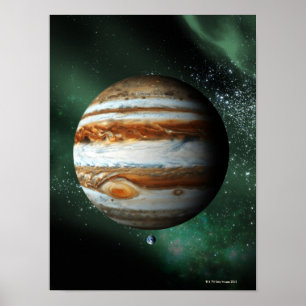Jupiter och jordjämförelse poster
