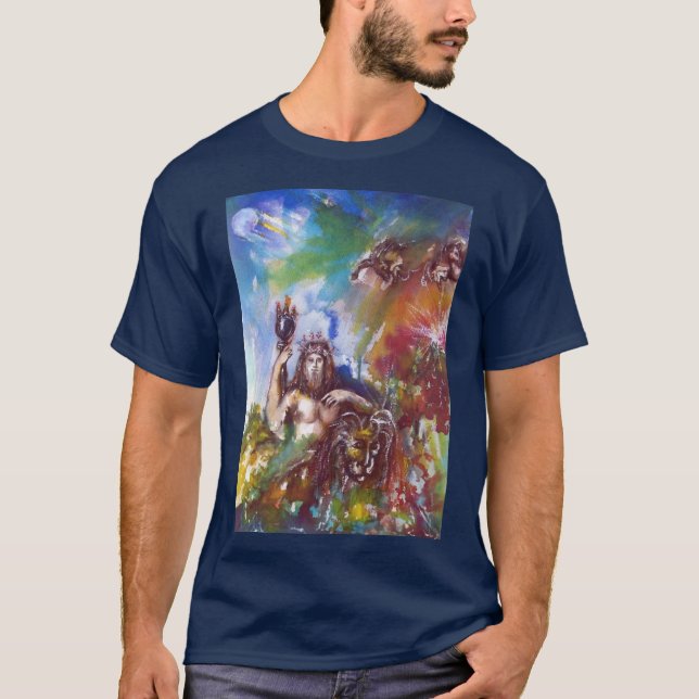 JUPITER OCH LEJON vattenfärg T Shirt (Framsida)