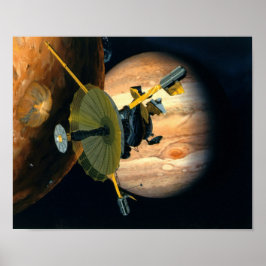 Jupiter och Lo Galileo-sonden Poster