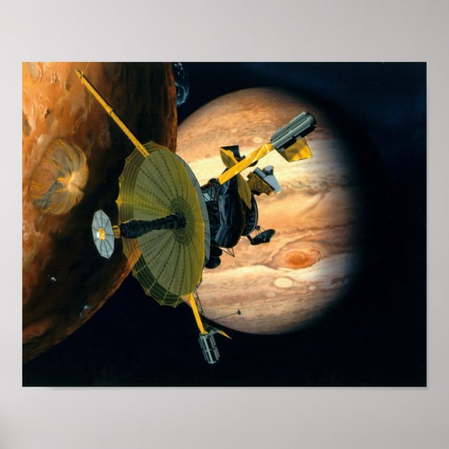Jupiter och Lo Galileo-sonden Poster (Framsidan)